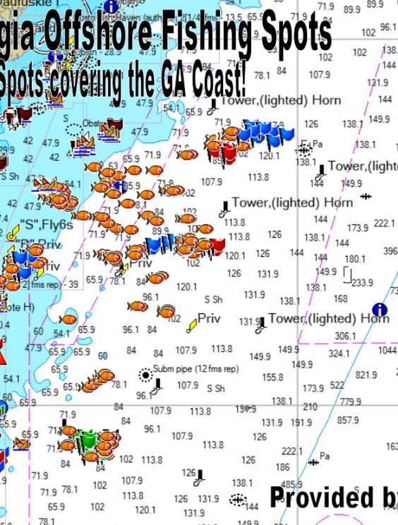 The Ultimate Georgia Offshore Fishing Spots, Lake Lanier Fishing Spots Map
