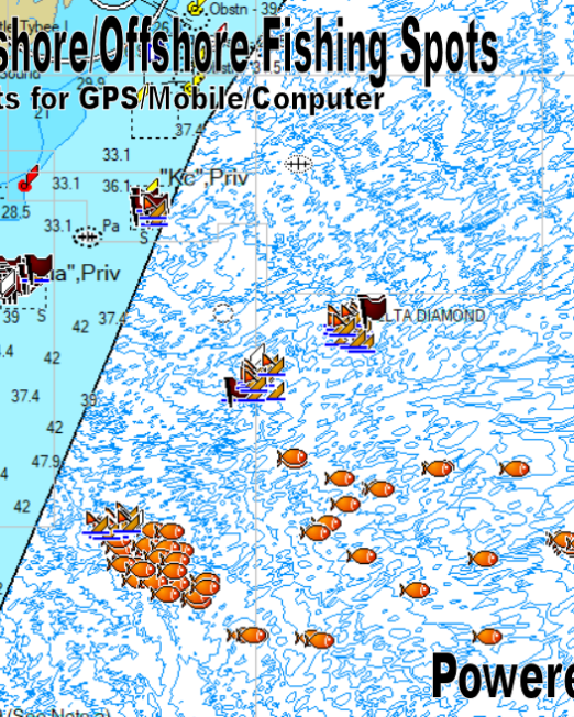 Ossabaw Island Georgia Fishing Spots GPS Map