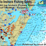 Sapelo Inshore Fishing Spots GPS Map