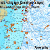 St Simons Offshore Fishing Spots GPS Map