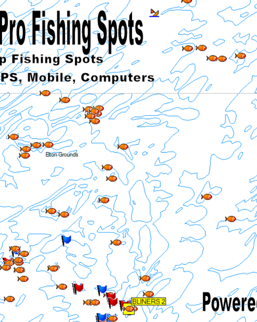Elton Bottom Fishing Spots for GPS